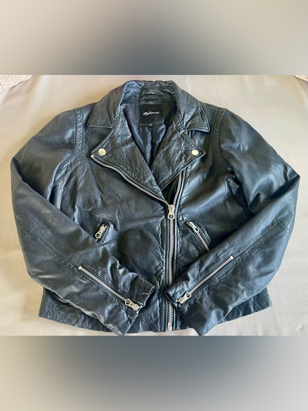 Washed Leather Moto Jacket by Madewell - Picture 9 of 11